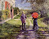 Gustave Caillebotte Rising Road painting